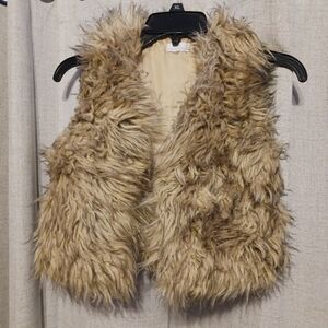 Bailey's Blossoms Faux Fur Vest Size 4T